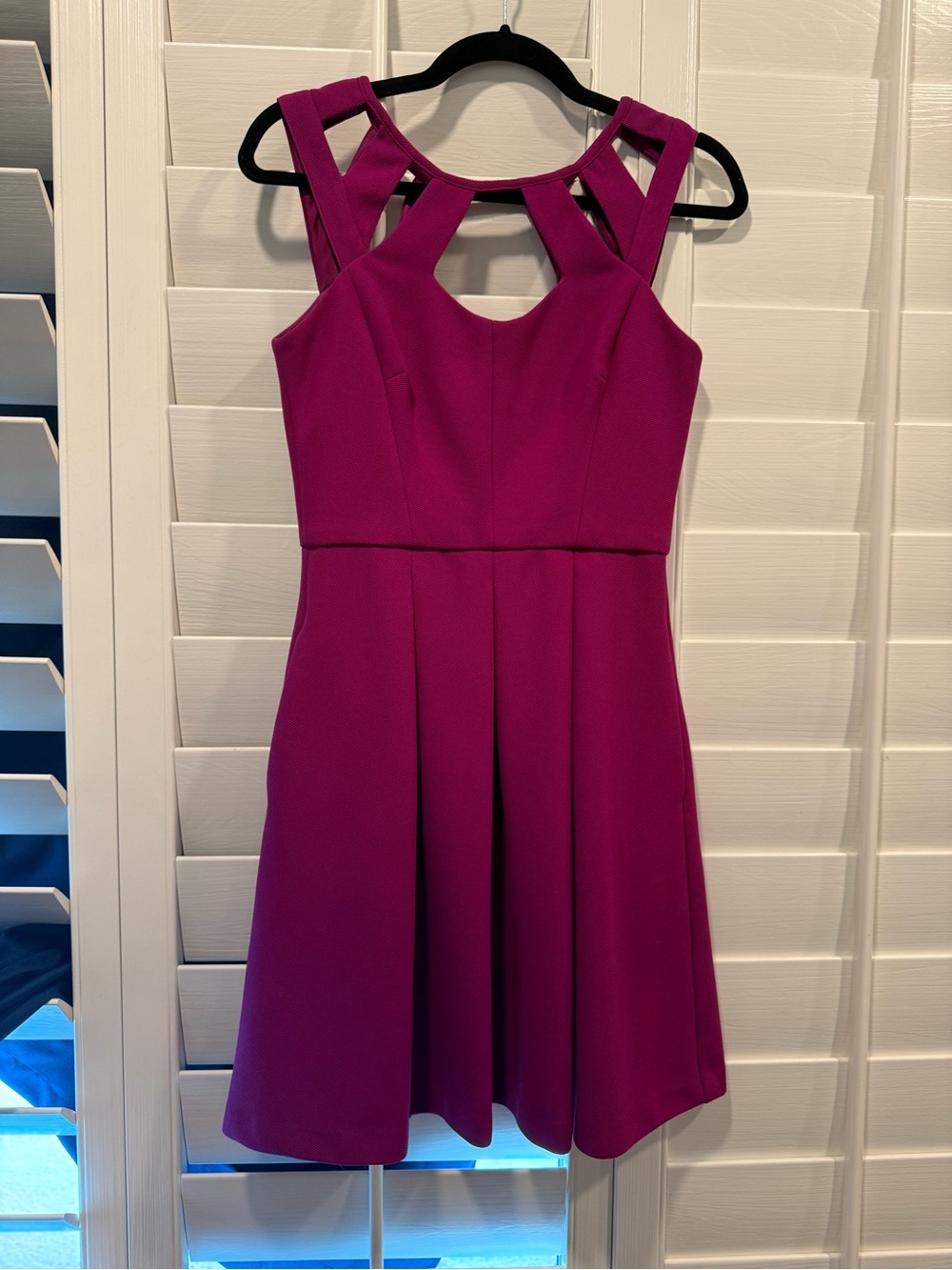 Betsey Johnson Purple Sleeveless Dress with Pockets